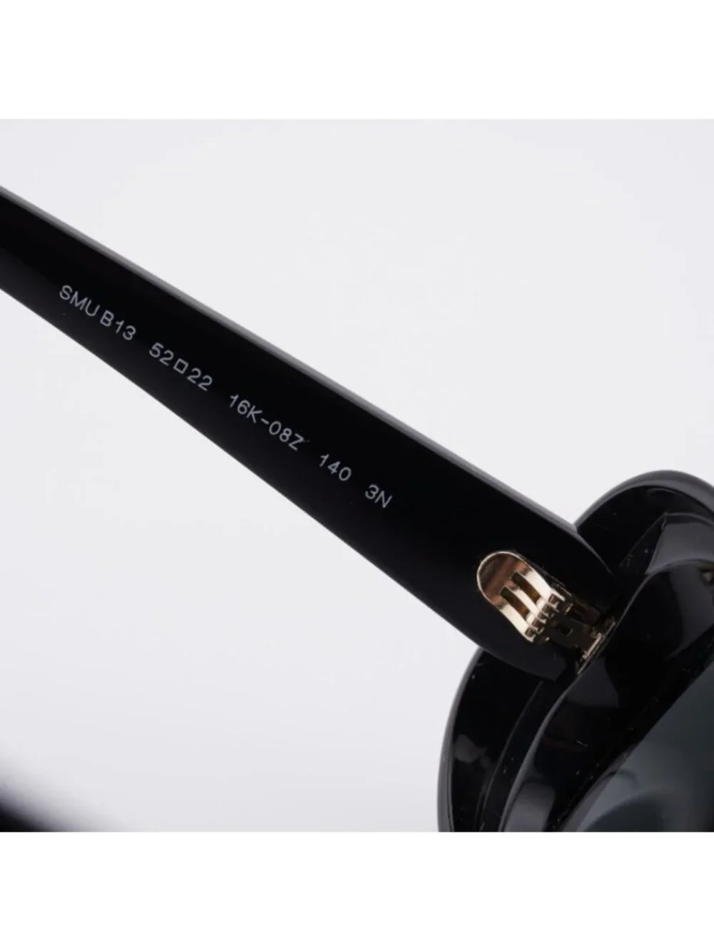 Miu Miu MUB13S 16K08Z Sunglasses Black Rectangle Frame, Dark Grey Lenses